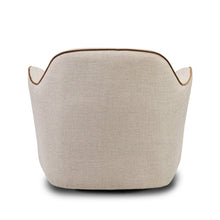 Load image into Gallery viewer, Swivel chair
accent chair
swivel accent chair
natural swivel chair
piped accent chair
upholstered swivel chair
modern swivel chair
living room accent chair
contemporary swivel chair
piped accent chair
durable fabric chair