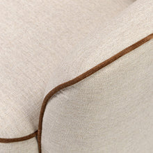 Load image into Gallery viewer, Swivel chair
accent chair
swivel accent chair
natural swivel chair
piped accent chair
upholstered swivel chair
modern swivel chair
living room accent chair
contemporary swivel chair
piped accent chair
durable fabric chair