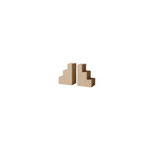 Load image into Gallery viewer, travertine bookends
natural stone decor
stone bookends
sculptural decor
modern home accents
earthy tones
staircase design
cube design
bookshelf decor
coffee table styling
minimalist decor
artisanal stone
unique bookends
functional decor