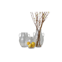 Load image into Gallery viewer, clear glass jars
Clear vase
Vase with handles
flower vase
kitchen decor
living room decor
home decor
milton ga
roswell ga
alpharetta ga
