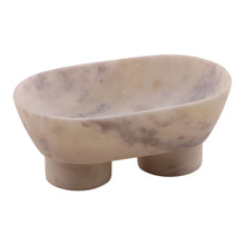 Load image into Gallery viewer, marble bowl
white marble décor
veined marble bowl
marble centerpiece
decorative marble bowl
marble footed bowl
pedestal bowl
modern marble accent
sculptural marble décor
tabletop centerpiece
console table décor
elegant marble bowl
timeless home accent
luxury marble décor
artisan marble piece