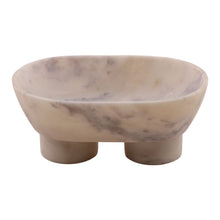 Load image into Gallery viewer, marble bowl
white marble décor
veined marble bowl
marble centerpiece
decorative marble bowl
marble footed bowl
pedestal bowl
modern marble accent
sculptural marble décor
tabletop centerpiece
console table décor
elegant marble bowl
timeless home accent
luxury marble décor
artisan marble piece
