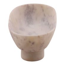 Load image into Gallery viewer, marble bowl
white marble décor
veined marble bowl
marble centerpiece
decorative marble bowl
marble footed bowl
pedestal bowl
modern marble accent
sculptural marble décor
tabletop centerpiece
console table décor
elegant marble bowl
timeless home accent
luxury marble décor
artisan marble piece