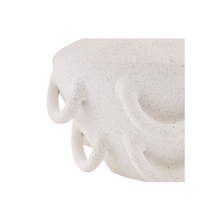 Load image into Gallery viewer, lug-handle
ceramic vase
specialty vase
white vase
white bowl decor
speckled vase
flower vase
large vase
luxury home decor
luxury decor
home decor