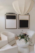 Load image into Gallery viewer, lug-handle
ceramic vase
specialty vase
white vase
white bowl decor
speckled vase
flower vase
large vase
luxury home decor
luxury decor
home decor
sitting room deocr
sitting room design
modern decor