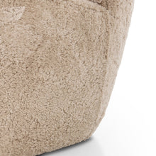 Load image into Gallery viewer, accent chair
fluffy chair
shearling
high quality
wing back chair
beige shearling
cozy chair
comfortable chairs
texture
living room furniture
four hands
