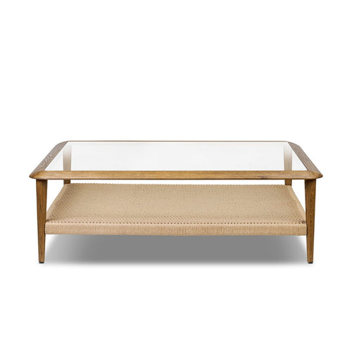 Brown oak coffee table
natural paper cord
tempered glass coffee table
coffee table with storage
display table
modern rustic coffee table
minimalist coffee table
wood and glass table
living room coffee table
multi-material coffee table
contemporary coffee table