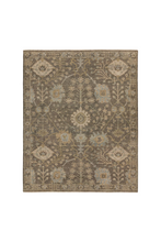 Load image into Gallery viewer, vintage rug
old world rug
hand knotted rug
wool rug
gray rug
cream accent rug
black accent rug
brown accent rug
green accent rug
durable rug
heirloom rug
traditional rug
timeless rug
living room rug
refined rug
classic rug
