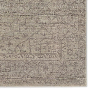 hand knotted wool rug
heirloom craftsmanship rug
vintage inspired rug
abrashed pattern
washed medallion design rug
gray and cream rug
subtle black accents
timeless elegant rug
sophisticated home decor rug
durable artisan rug