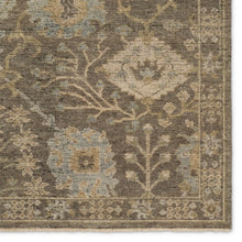 Load image into Gallery viewer, vintage rug
old world rug
hand knotted rug
wool rug
gray rug
cream accent rug
black accent rug
brown accent rug
green accent rug
durable rug
heirloom rug
traditional rug
timeless rug
living room rug
refined rug
classic rug
