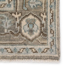 Load image into Gallery viewer, hand knotted wool rug
Serapi rug design
transitional style rug
bold center medallion rug
intricate border detail rug
vibrant rug hues
neutral gray brown cream rug
heirloom quality rug
artisan craftsmanship rug
timeless home decor
