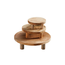 Load image into Gallery viewer, solid teak
wooden stand
teak stand
plant stand
pedestal
plant pedestal
shelf decor
wood decor
indoor outdoor
indoor outdoor decor
