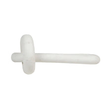 Load image into Gallery viewer, White stoneware
Chain link décor
Modern accent
Sophisticated design
Playful sculpture
Contemporary décor
Minimalist style
Ceramic art
Tabletop accent
Sculptural piece
Neutral tones
Elegant décor
Artistic centerpiece
Organic modern
Statement object
Handmade ceramic
Textured ceramic
Decorative link
Timeless design
Refined simplicity
